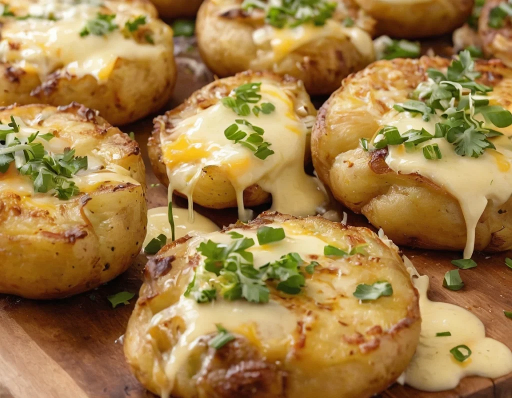 Cheesy Smashed Potatoes Recipe